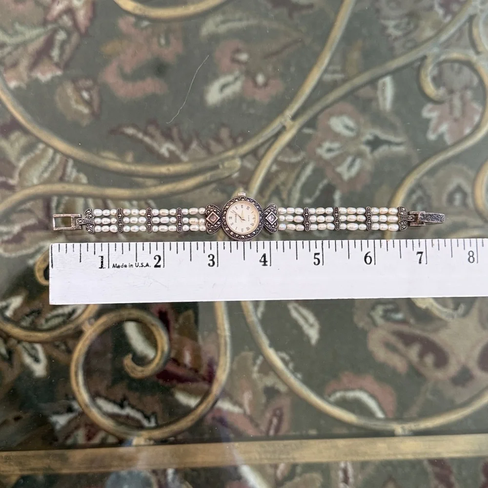 PEDRE 925 silver and real pearls watch​​​